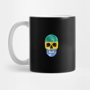 Gabon Flag Skull - Gift for Gabonese With Roots From Gabon Mug